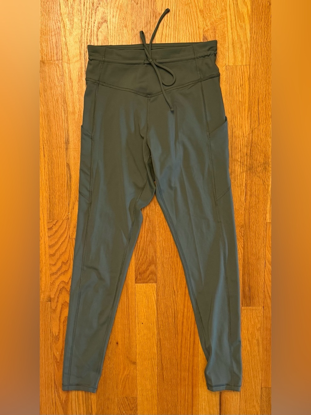 Tek Gear Olive High-Waist Active Leggings with Side Pockets